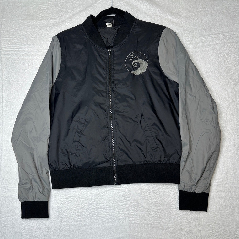 Disney Nightmare Before Christmas Bomber Jacket Unisex M Black Halloween Town